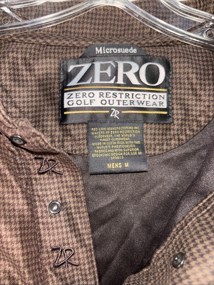 Zero restriction golf outerwear brown micro suede men’s medium 1/4 Snap pullover