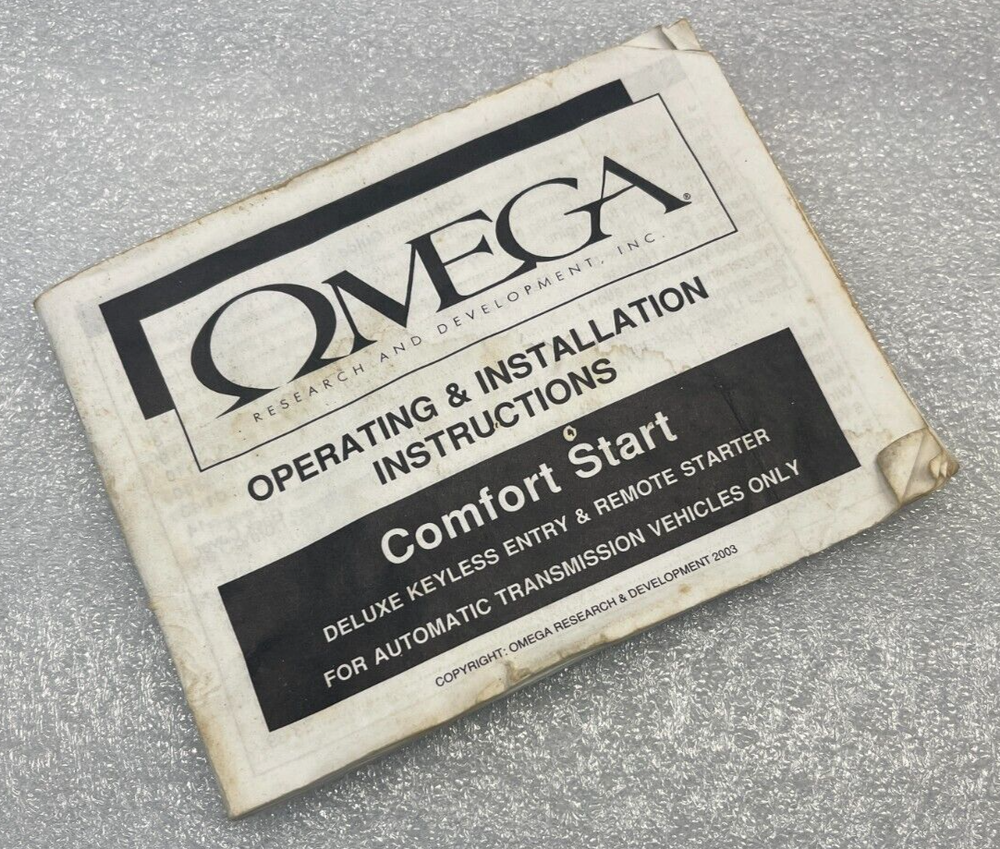 Omega Comfort Start Brain Module M65NVR5501 Only Remote Start Alarm Controller