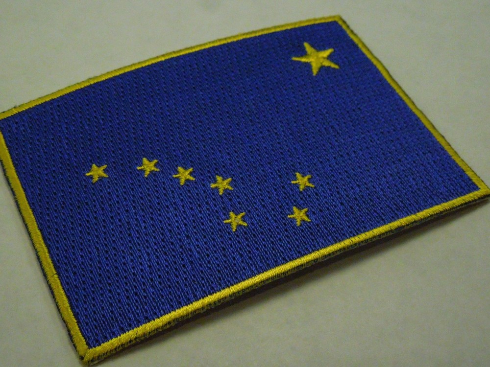 Alaska State Flag Seal Embroidered Iron On Patch