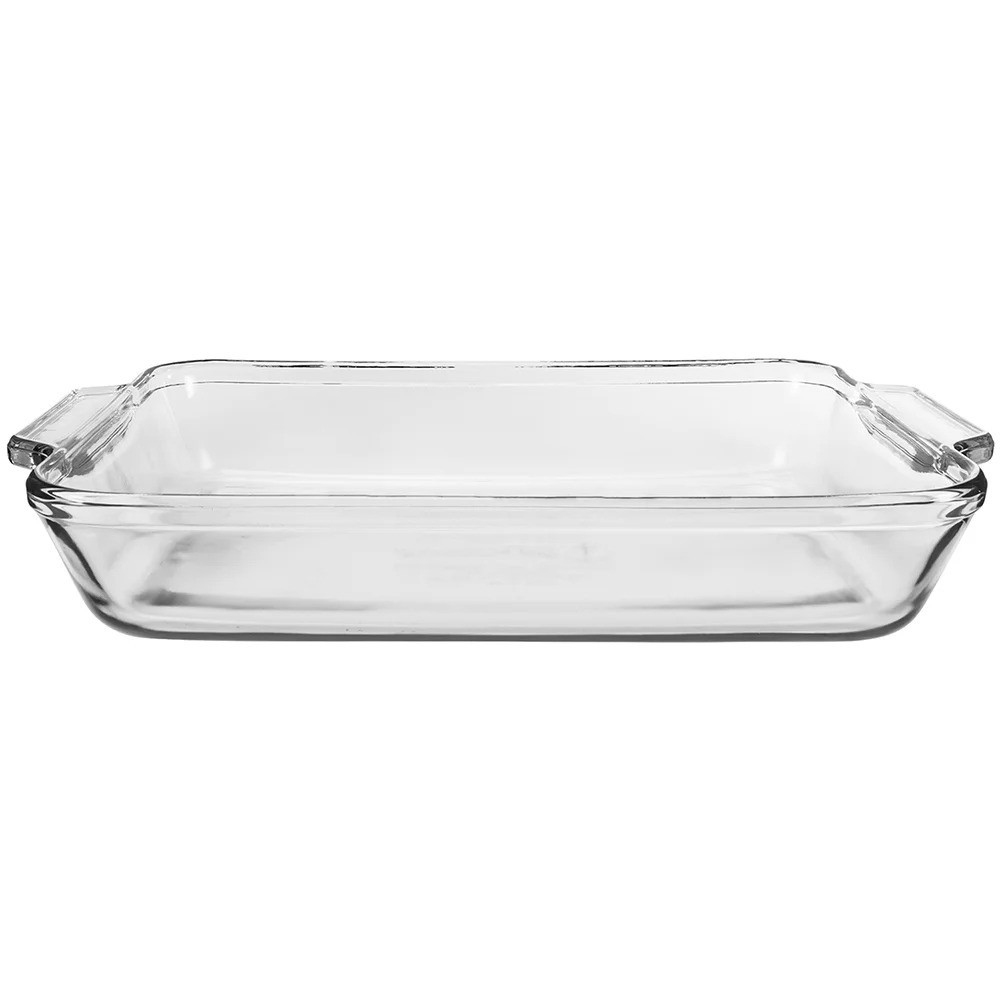 Rectangular Clear Tempered Glass Baking Dish 5 Quart Oven Safe