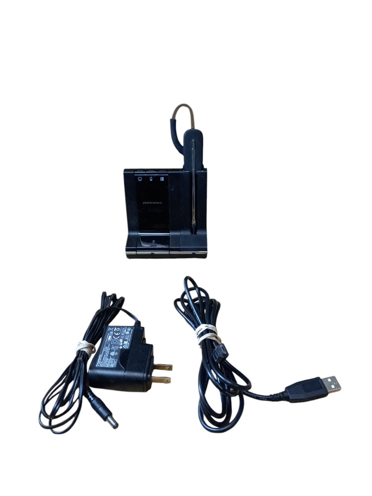 Plantronics Savi WH500 Wireless Headset W/ Charging Dock tested complete working