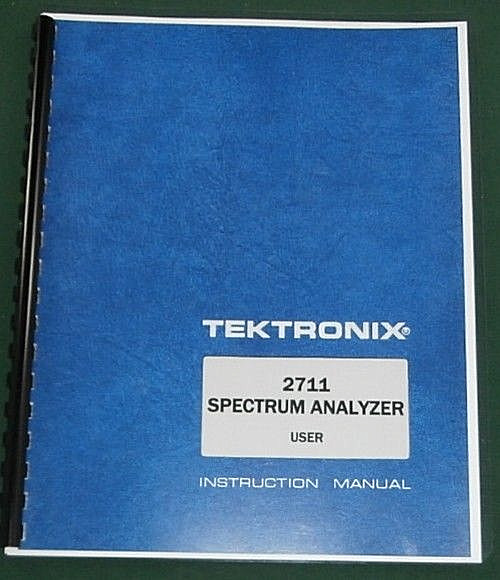 Tektronix 2711 User Manual: Comb Bound & Plastic Protective Covers
