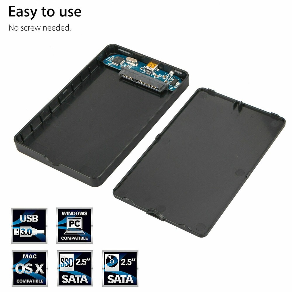 USB 3.0 SATA SSD External Hard Drive Portable Desktop Mobile Hard Disk Case