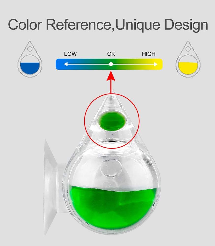 Aquatic CO2 Drop Checker Detachable Tear Drop Shape without Solution,Upgraded Ve
