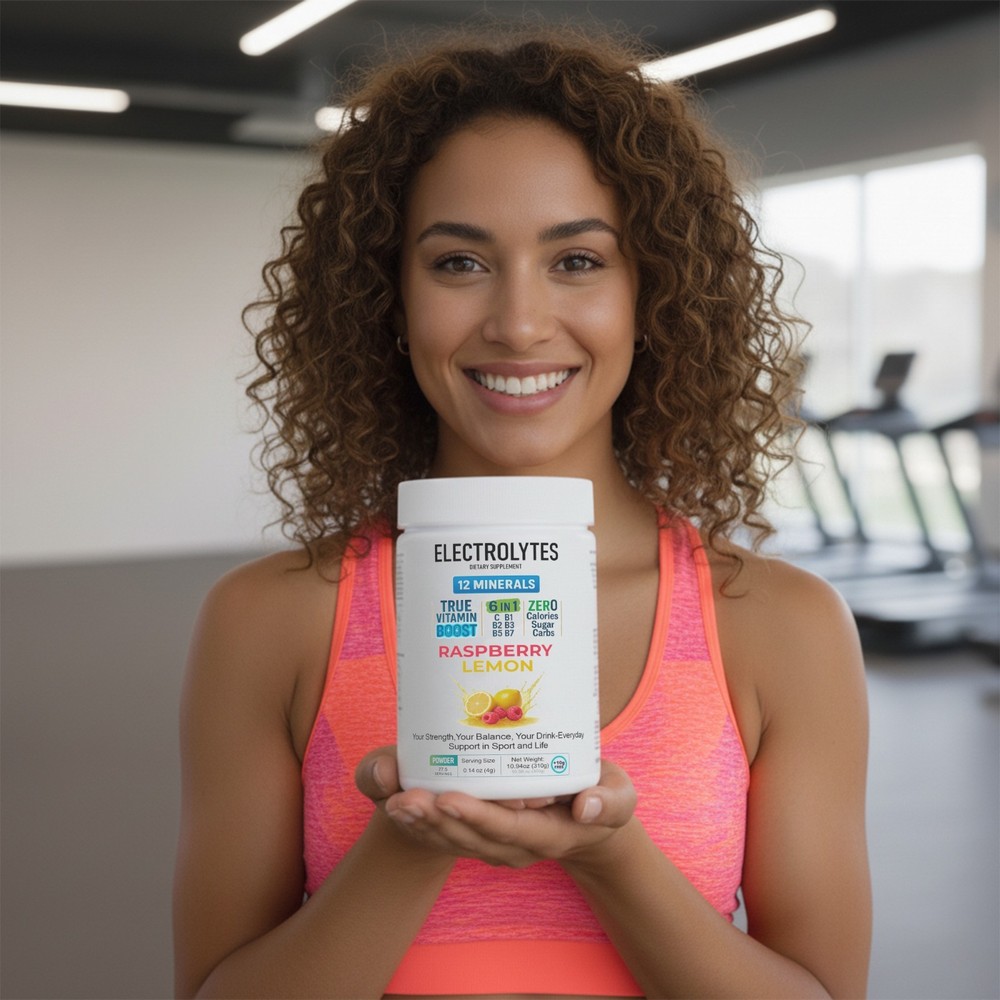 Electrolyte Complex Hydration Powder | 12 Minerals + 6 Vitamins Raspberry Lemon