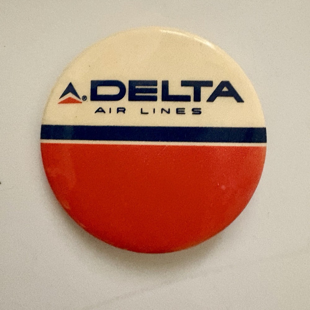 Vintage Delta Airlines Lapel 2" Pin