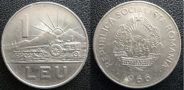 1 Leu 1966 Romania