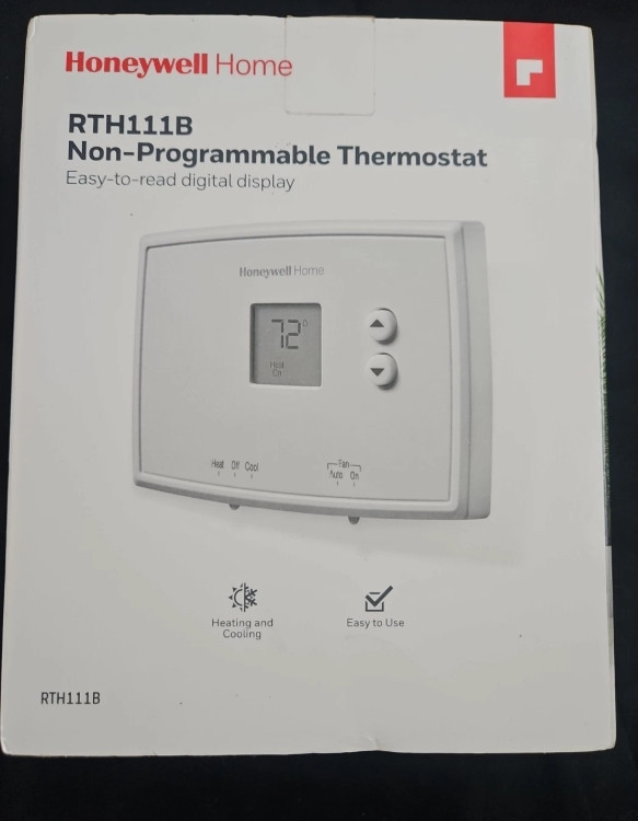 HONEYWELL HOME RTH111B HORIZONTAL NON-PROGRAMMABLE THERMOSTAT