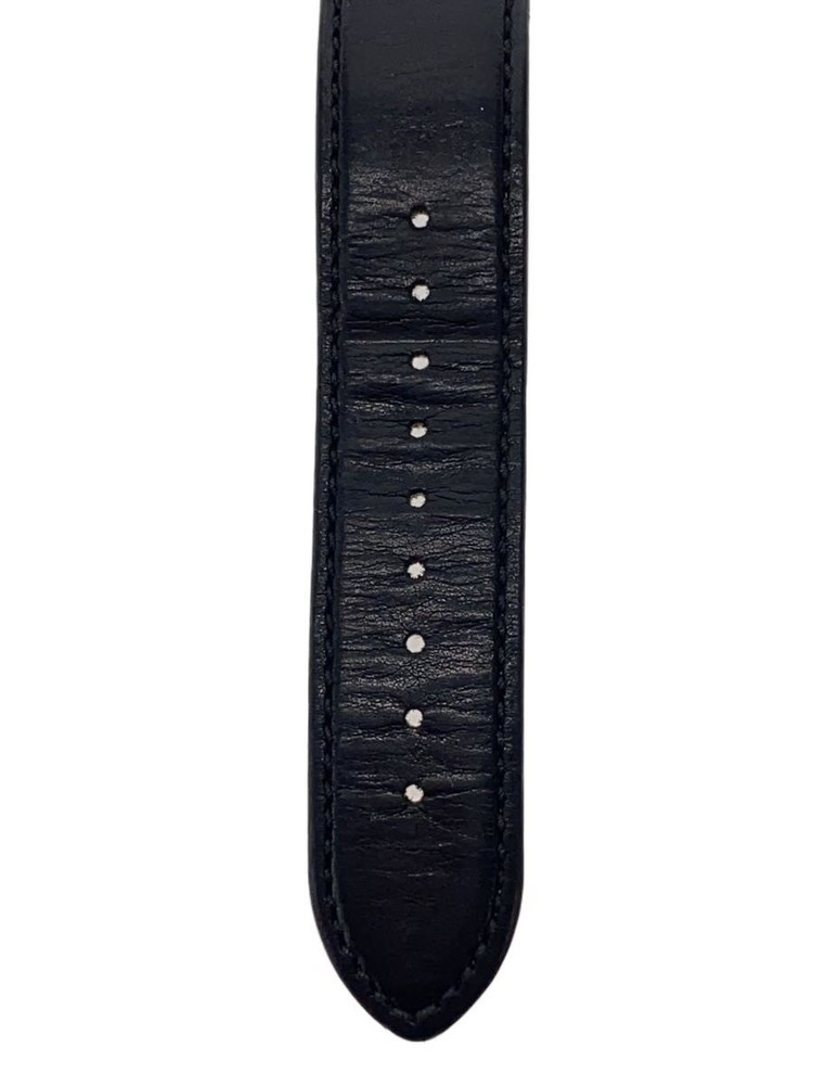 COACH quartz watch analog leather NVY BLK