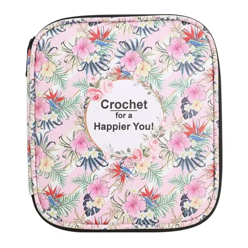 Waterproof Knitting Tool Organizer - Multi-Compartment Crochet Hook Case with Cu