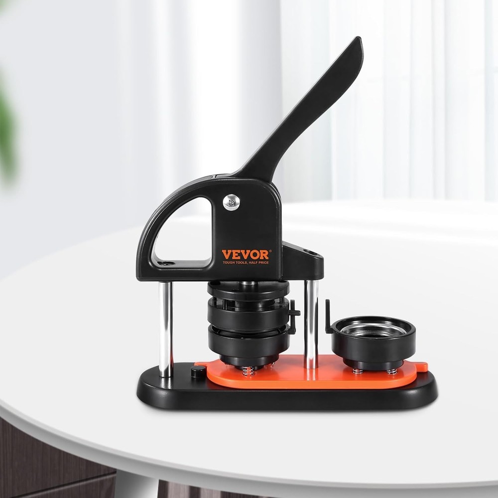 Button Maker Machine, 2.25 inch/58mm Pin Maker with 100pcs Button Parts, Butt...