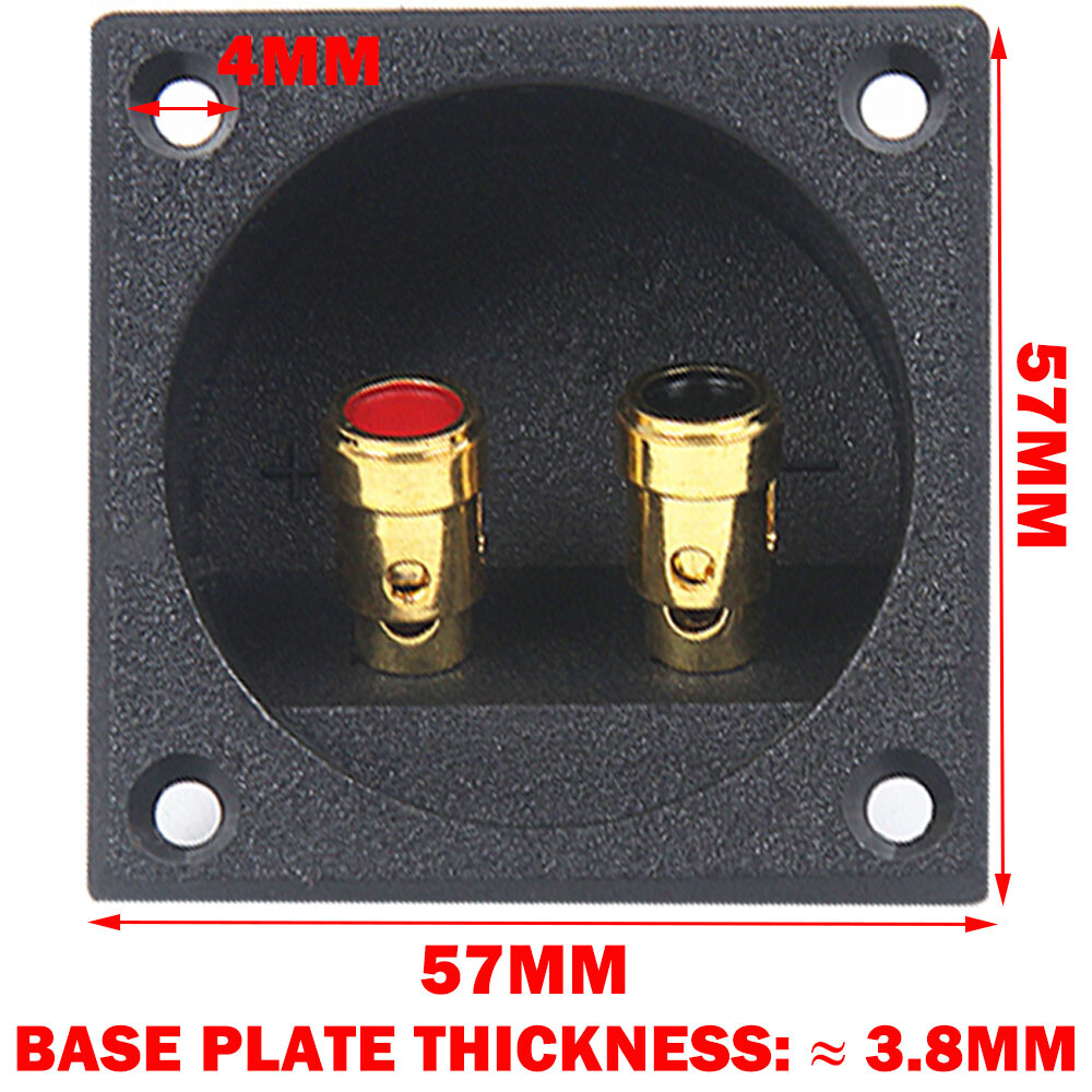 4PC Speaker Box Terminal 2-Wire Round Spring Cup Connectors Subwoofer Enclosure