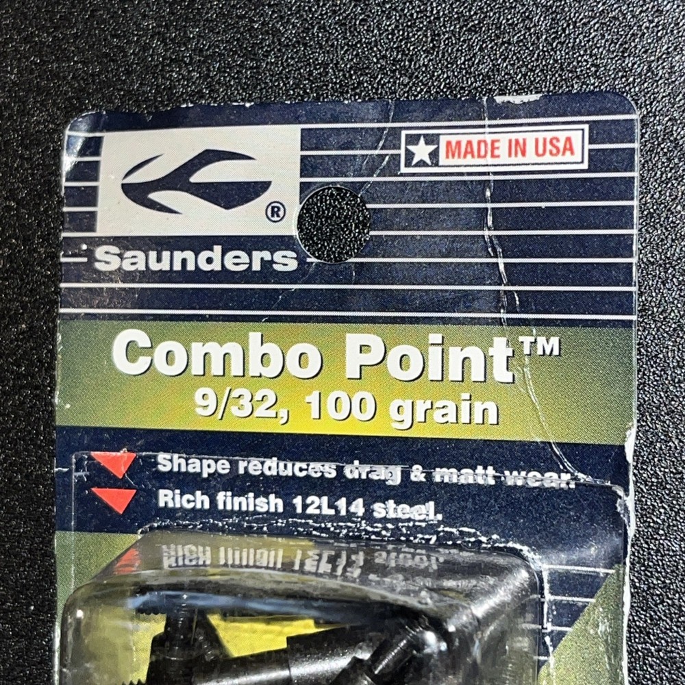 Saunders Archery Combo Points, 9/32”, 100 Grain, 12pc