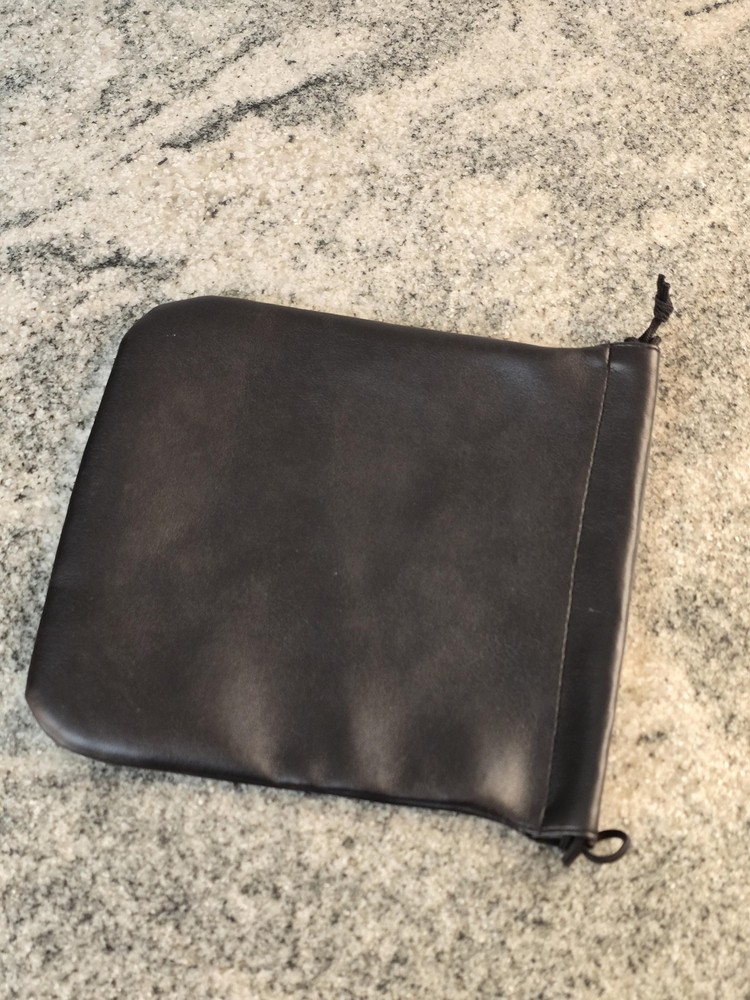 Audio-Technica Soft Drawstring Headphone Pouch Black 8x9 Inch Storage Bag Case