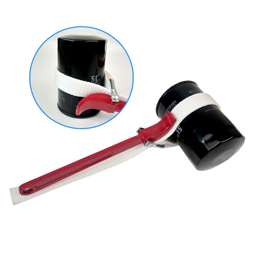 Convenient Oil Filter Removal Tool with Adjustable Belt for Use