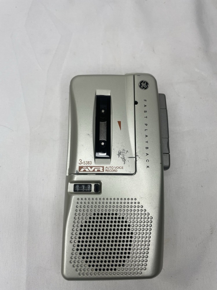 GE 3-5375A AVR Fast Playback Micro Cassette Recorder - TESTED!