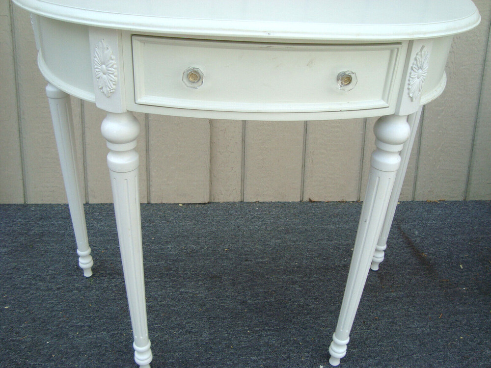 62033 White Console Hall Table Server Sideboard w/ Drawer