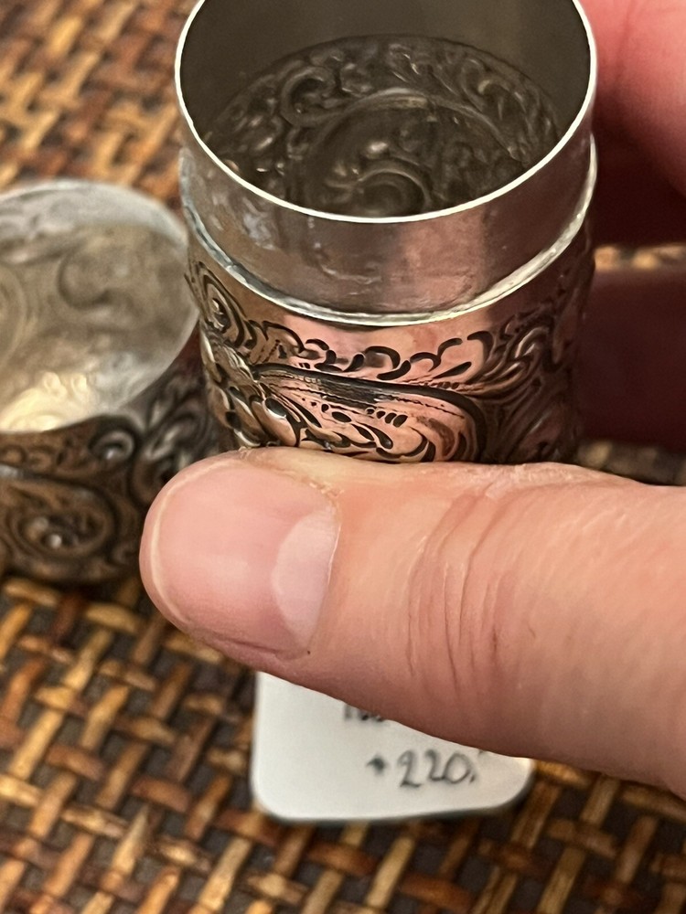 Sterling Tooth Powder Box Repousse 1880's
