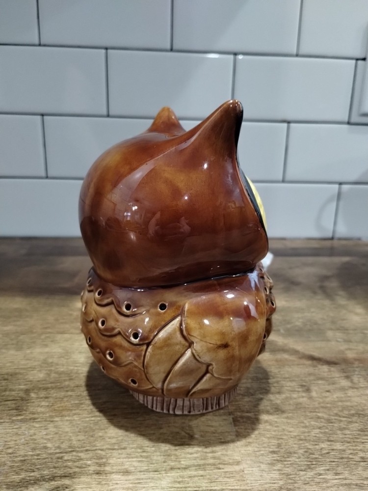 Vintage Ceramic Owl Night Light Table Lamp