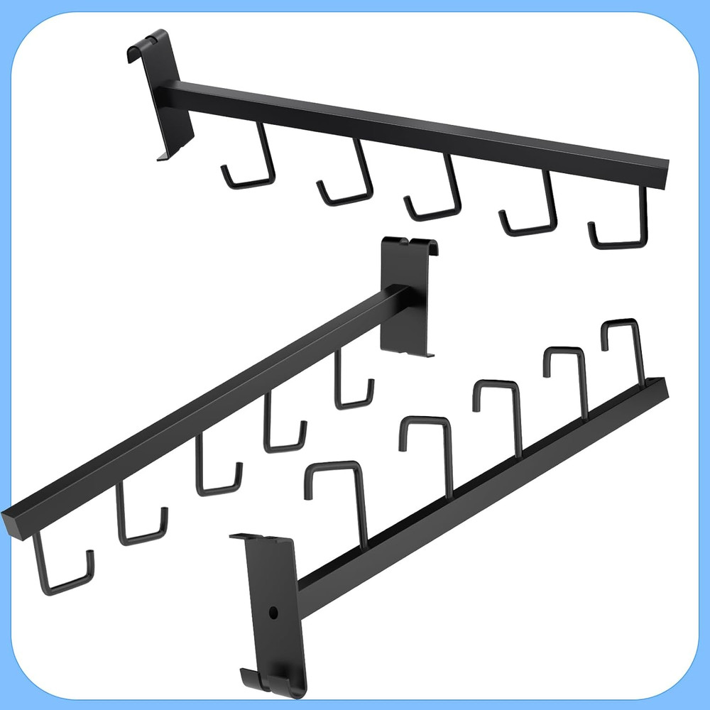 5 Pack Gridwall Waterfall Faceout with 5 Hooks Gridwall Clothes Hanger Gridwall