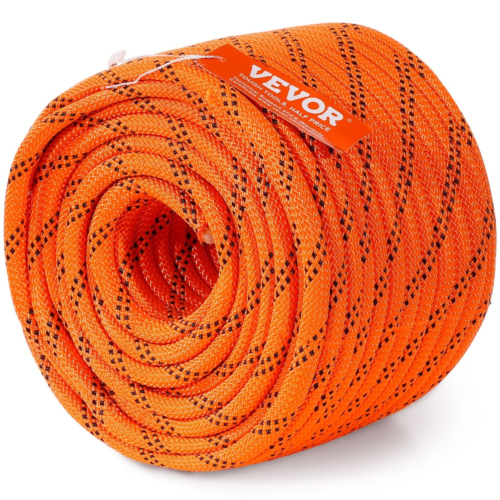 VEVOR Arborist Tree Climbing Rope Double Braid Polyester 3/8" x 120' 48-Strand
