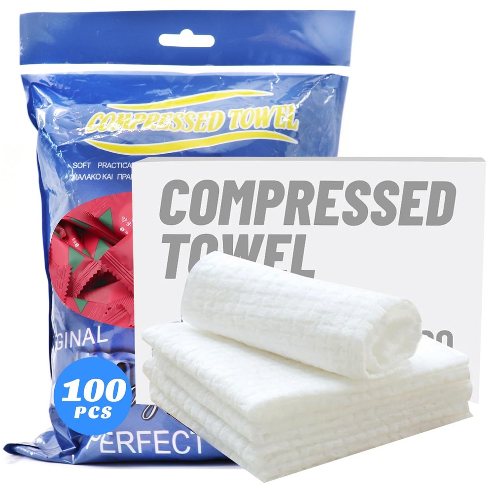 100 Pcs Mini Compressed Towels, Disposable Face Compressed Towel, Compressed Han