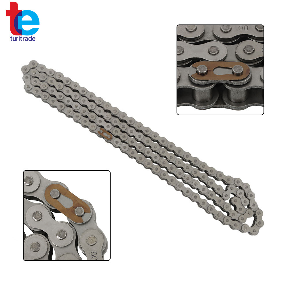 #80 Heavy Duty Roller Chain × 10 Feet With 1 Connector