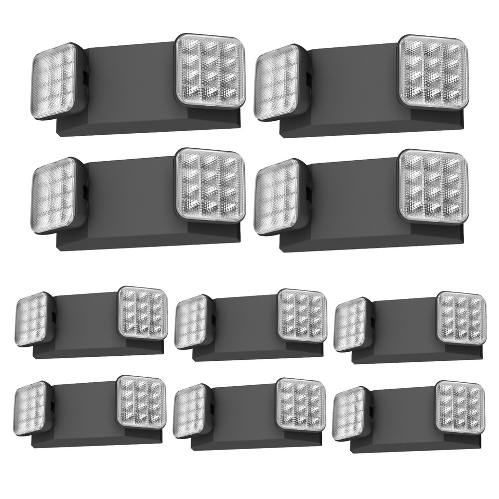 UL Listed 1 Pack Black Led Emergency Exit Lights with Battery Backup For Home.