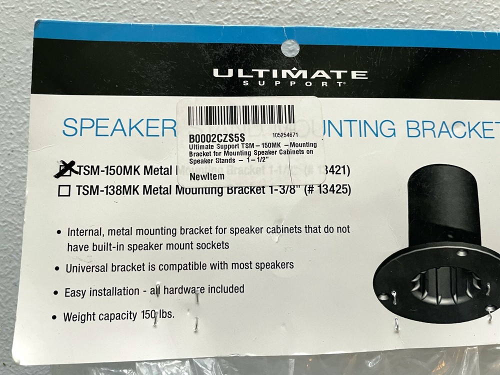 Ultimate Support TSM-150MK Mounting Bracket for Mounting Speaker Cabinets NEW