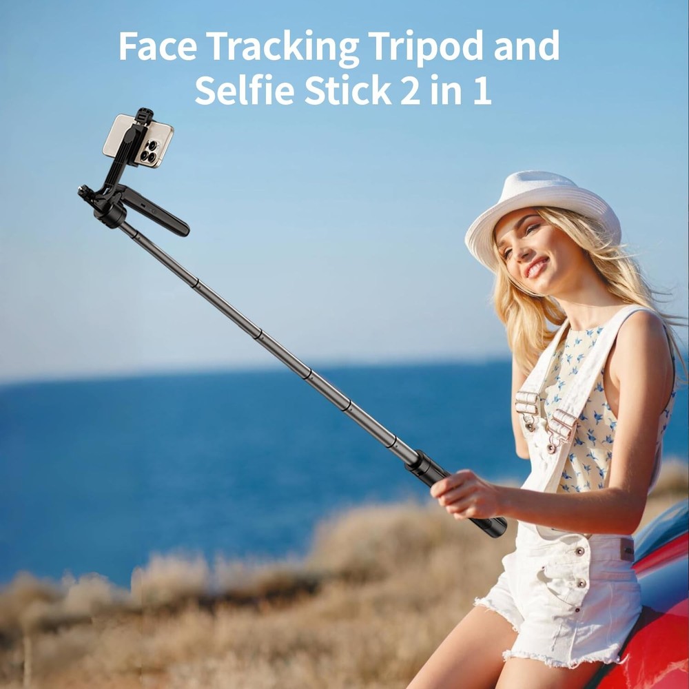 Auto Face Tracking Tripod for iPhone 360° Rotation Remote Control
