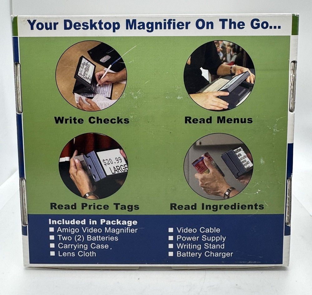 Amigo Enhanced Vision Magnifier-Hand Held Reading Aid Portable