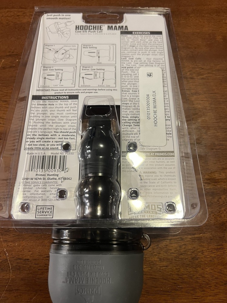 Hoochie Mama Cow Elk Push Call 930, NEW