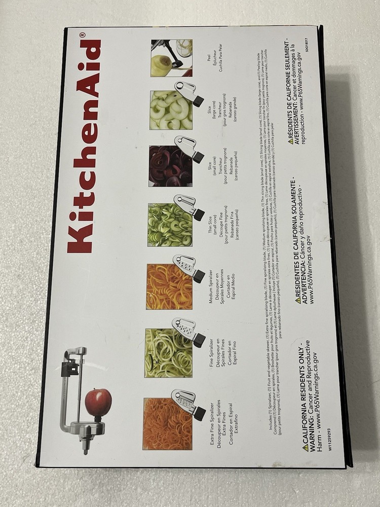 KitchenAid RKSM2APC 7-Blade Spiralizer Plus with Peel, Core & Slice Attachment