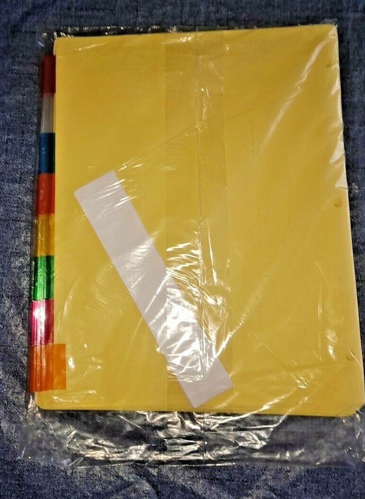 Staples Office Supplies 8 Tab Insertable Dividers Assorted Colors