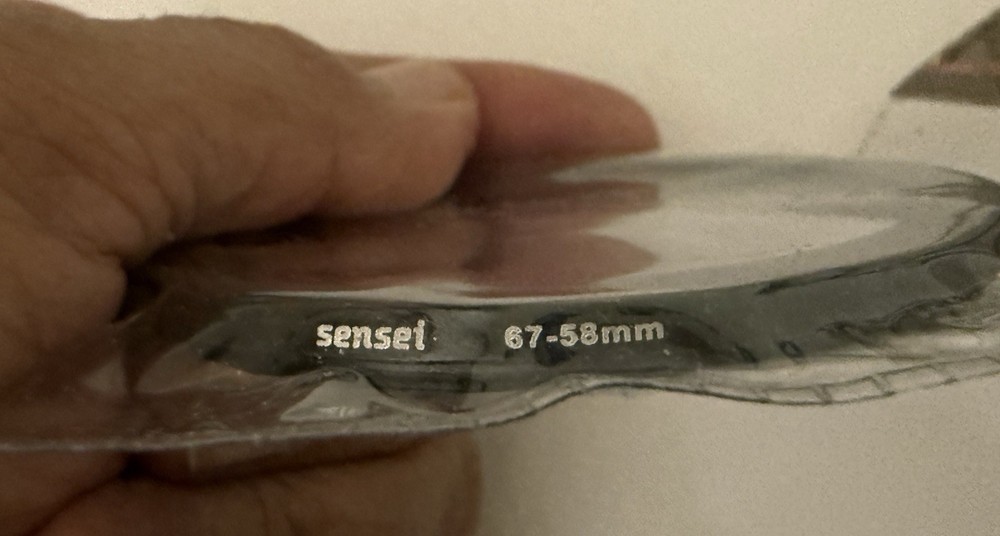 Sensei Step Down Ring 67-58mm Filter Adapter Ring SDR -6758 - New