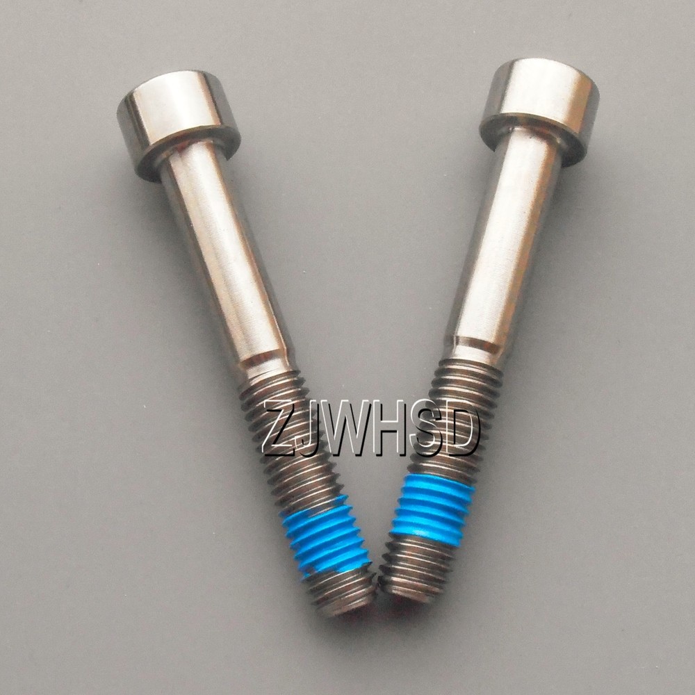 2pcs M8 x 55 Ti Titanium Screw Bolt Allen hex Socket Cap head with ThreadLocker