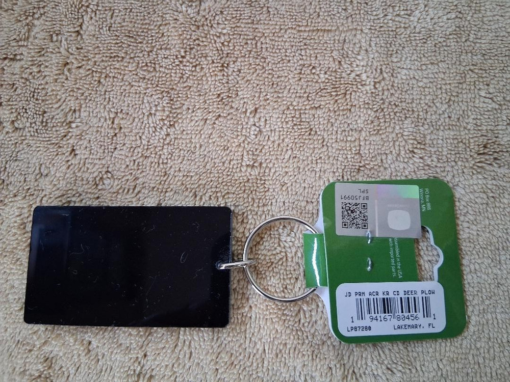 JOHN DEERE ~ MOLINE ILL. Acrylic Key Ring NEW