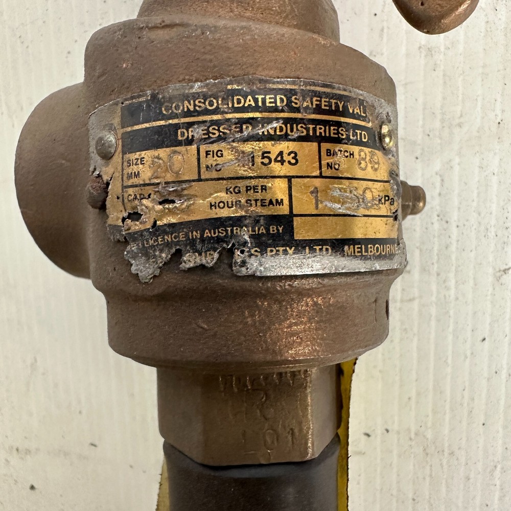 MACK Dresser 20mm Steam Gear Pressure Reducing Safety Valve PRV VRR880 Bronze