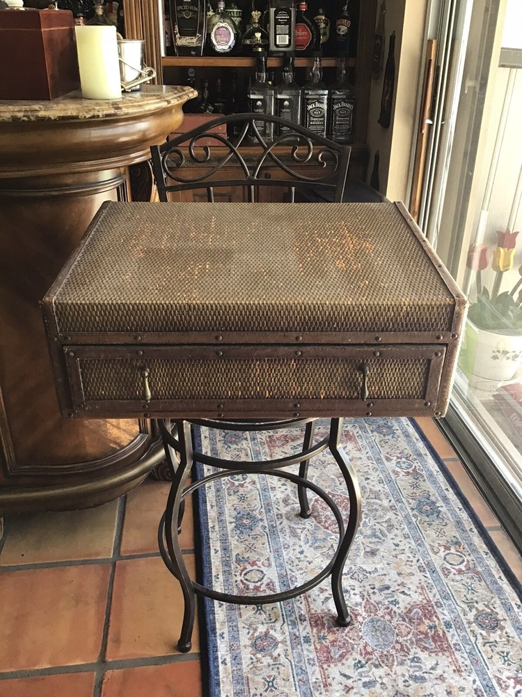 VTG/Antique Trunk Made From Cane & Leather