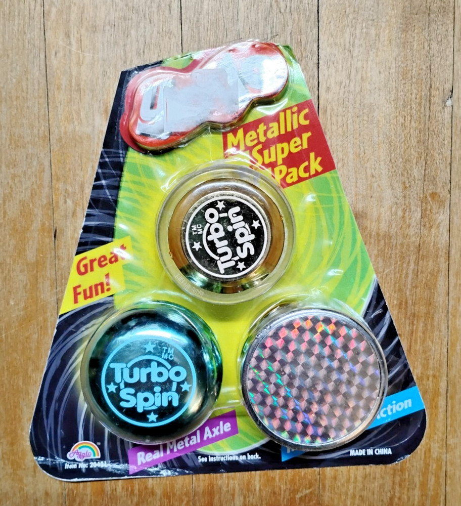 2004 Turbo Spin Yo Yo Metallic Super 3 Pack Damaged Packaging