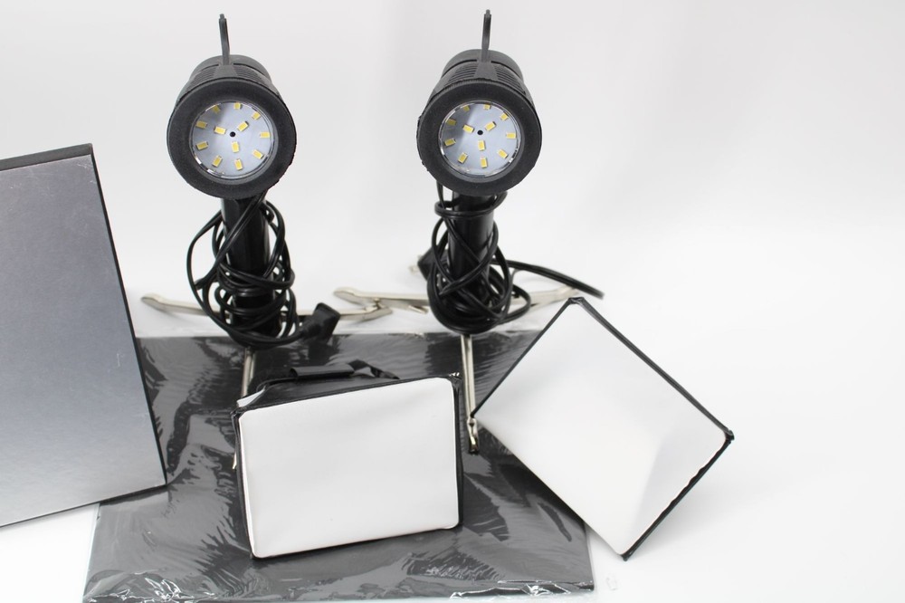 2 Mini Softbox Lights Reflector Boards Lot