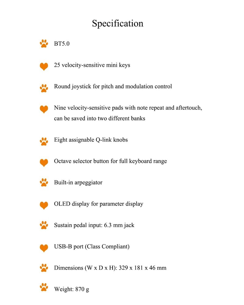 HXW 25 Key USB MIDI Keyboard Controller With Bluetooth, Compact, White