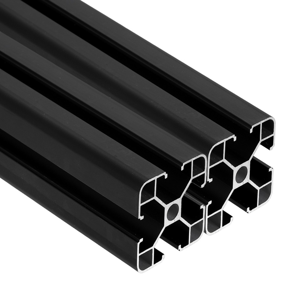 2Pcs 100mm 4040 Aluminum Extrusion Profile, Anodized Linear Rail, Black