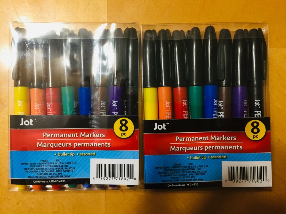   Jot Permanent Fine-Point Markers 8-ct., 2-pack