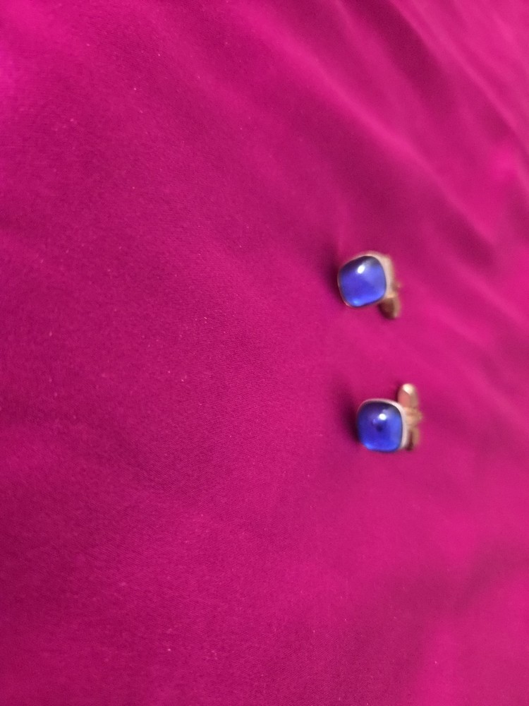 Blue Goldtone Cufflinks & Shirt Studs