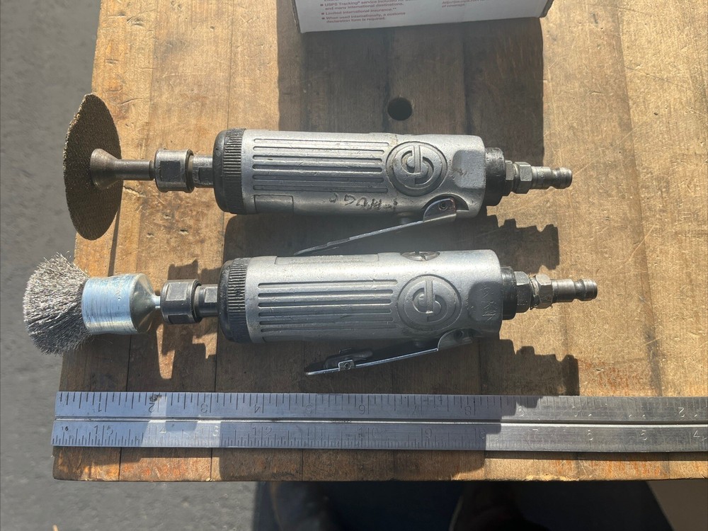 2 pc Chicago Pneumatic Straight Die Grinder, 1/4"