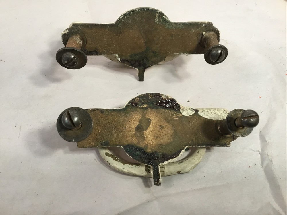 Vintage Drawer Pulls, Painted, Mid Century Modern. ~37 total