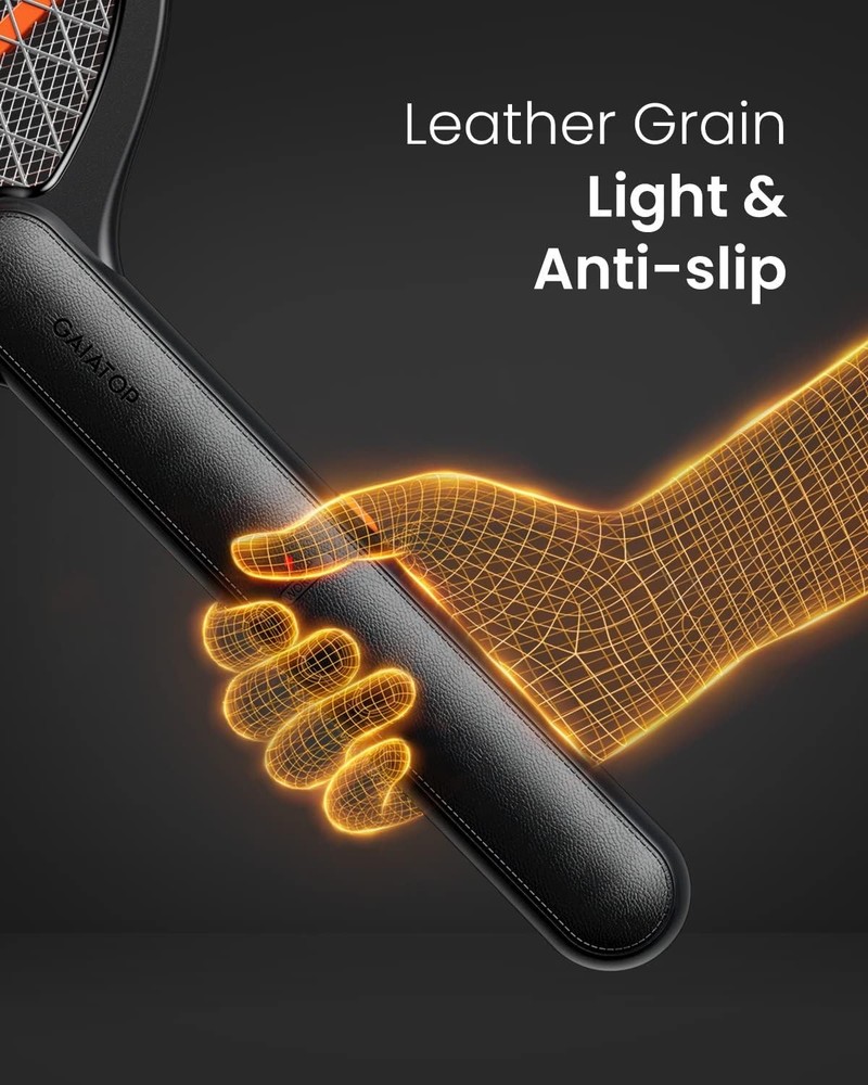 Ergonomic Handheld 3800V Fly Swatter - Effective Bug Zapper for Every Setting