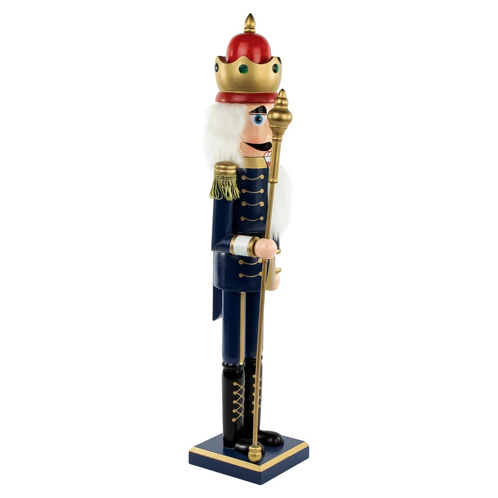 Northlight 24" Blue King Wooden Christmas Nutcracker with Scepter