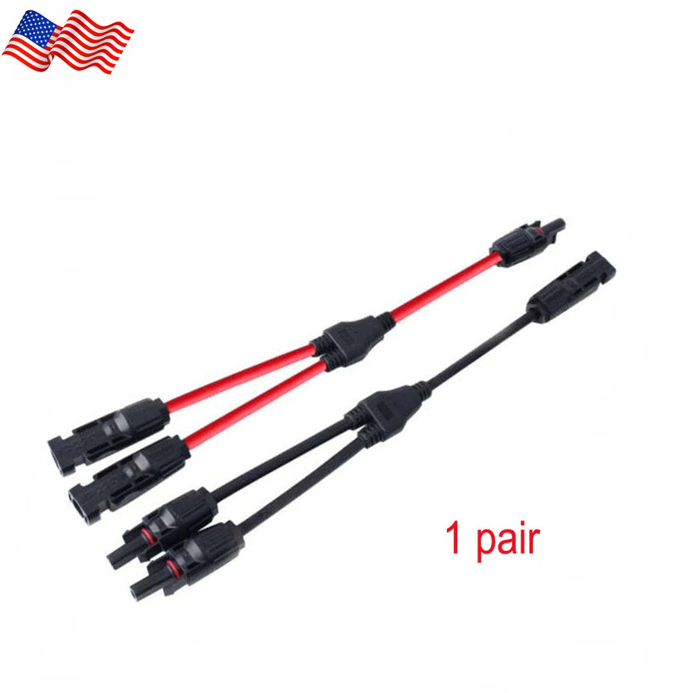 Solar Panel Y Branch Cable Connection Waterproof Adapter Connector Extension